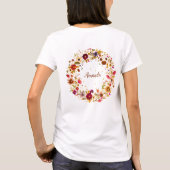 Blooming Circle | S. Friguiによる押し花アート Tシャツ (裏面)