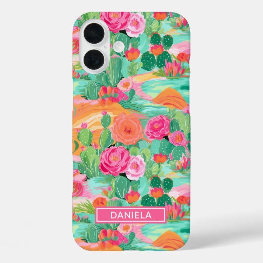 Blooming Desert Cacti オリジナルデザイン Case-Mate iPhoneケース (裏面)