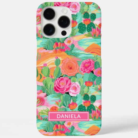 Blooming Desert Cacti Personalized Case-Mate iPhoneケース (裏面)