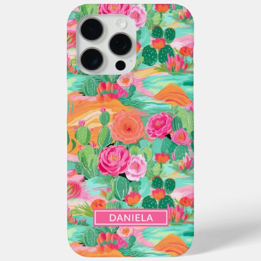 Blooming Desert Cacti Personalized Case-Mate iPhoneケース (裏面)