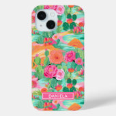 Blooming Desert Cacti Personalized Case-Mate iPhoneケース (裏面)
