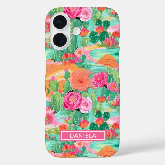 Blooming Desert Cacti Personalized Case-Mate iPhoneケース (裏面)