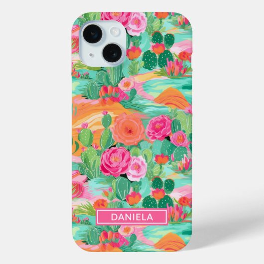 Blooming Desert Cacti Personalized Case-Mate iPhoneケース (裏面)