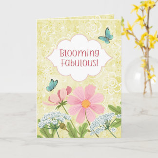 Blooming Fabulous! Yellow Floral Garden  カード