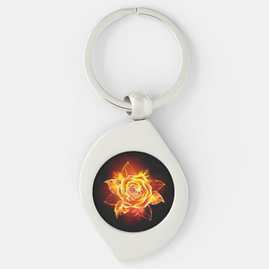 Blooming Fire Rose キーホルダー (正面)