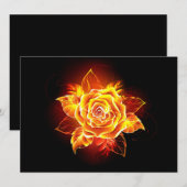 Blooming Fire Rose 招待状 (正面/裏面)