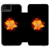 Blooming Fire Rose Incipio iPhoneウォレットケース (フォリオ Open)