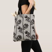 Blooming Floral Silhouette L black flowers トートバッグ (クローズアップ)