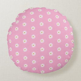 Blooming Flower Design Round Pillow for Home Decor ラウンドクッション