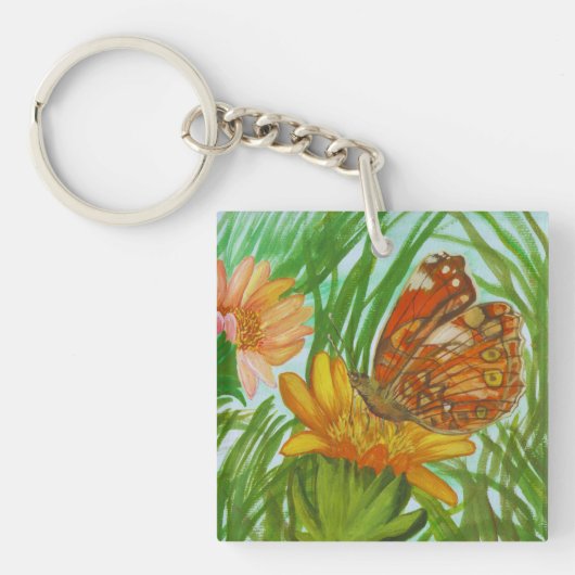 Blooming flower garden キーホルダー (正面)