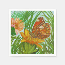 Blooming flower garden スタンダードカクテルナプキン