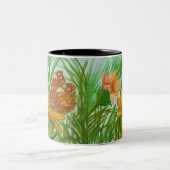 Blooming flower garden ツートーンマグカップ (中央)