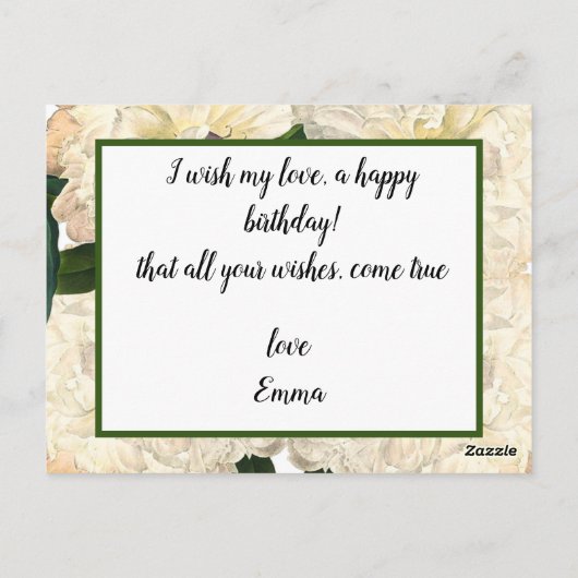 Blooming flower garden ポストカード (裏面)