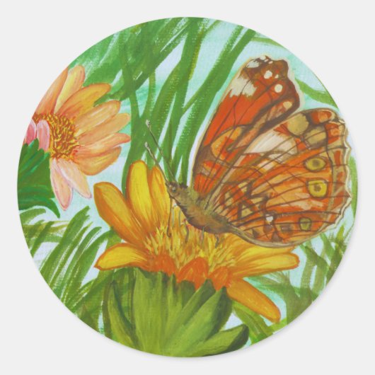 Blooming flower garden ラウンドシール (正面)