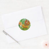 Blooming flower garden ラウンドシール (封筒)