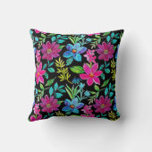Blooming flower garden chic floral foliage クッション (裏面)