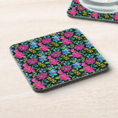 Blooming flower garden chic floral foliage コースター (左側)
