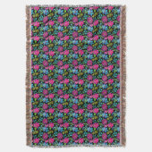 Blooming flower garden chic floral foliage スローブランケット (正面縦)