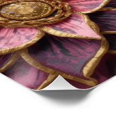 Blooming Flowers Covered with Flowing Artistic Pai ポスター (コーナー)