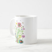 Blooming Flowers for Wild Bees and Bumblebees コーヒーマグカップ (正面左)