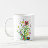 Blooming Flowers for Wild Bees and Bumblebees コーヒーマグカップ (左)