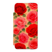 Blooming Grace – Watercolor Rose Harmony Incipio iPhoneウォレットケース (フォリオ 正面)