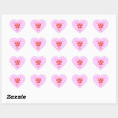 Blooming hearts personalized valentine sticker ハートシール (シート)