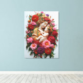 Blooming in Devotion Goddess & Baby キャンバスプリント (インサイチュ (ウッドフロア))