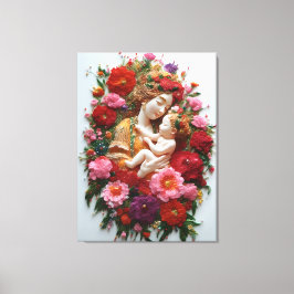 Blooming in Devotion Goddess & Baby  キャンバスプリント