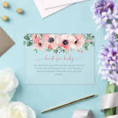 Blooming in Love Pink Baby Shower Book for Baby アクリル招待状 (インサイチュ (ウェディング))