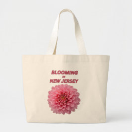BLOOMING IN NJ, CHRYSANTHEMUM FLORAL TOTE BAG ラージトートバッグ