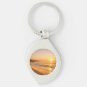 Blooming Lavender Field at Golden Sunset Provence キーホルダー (正面)