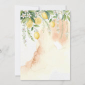 Blooming Lemons Rustic Palms Bridal Shower 招待状 (裏面)