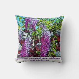 Blooming lilac flower garden クッション
