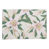 Blooming Lilies in Ivory Green Duvet Cover 枕カバー (正面右)