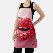 Blooming Lips: Floral Butterfly Kiss エプロン (インサイチュ)