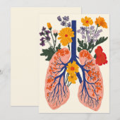Blooming Lungs - 自然と健康の調和 シーズンカード (正面/裏面)