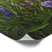 Blooming Meadow Landscape Painting Art ポスター (角)