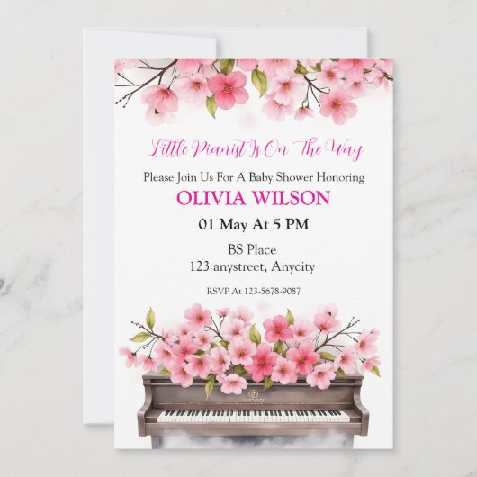 Blooming Melody 招待状 (正面)