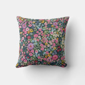 Blooming midsummer meadow seamless pattern. Plant クッション (裏面)