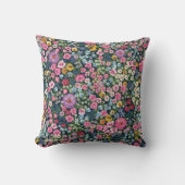 Blooming midsummer meadow seamless pattern. Plant クッション (正面)