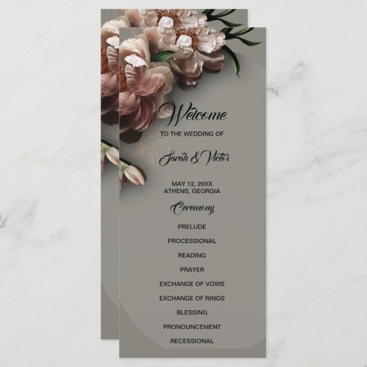 Blooming Peonies 2 sided Program (正面/裏面)