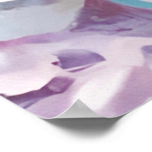 Blooming Peony Pastel Colors ポスター (角)