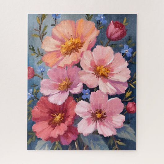 Blooming Petals | フローラル 水彩画 ジグソーパズル (縦)