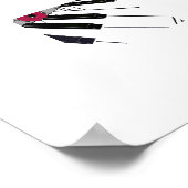 Blooming Piano – Minimal Floral Music ポスター (角)