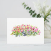 Blooming Pink Garden – Minimal Floral Design サンキューカード (スタンド正面)