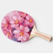 Blooming Pink Petals | 花の水彩画 卓球ラケット (横)