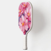 Blooming Pink Petals | 花の絵 水彩画 ピックルボールラケット (左)