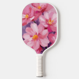 Blooming Pink Petals | 花の絵 水彩画 ピックルボールラケット