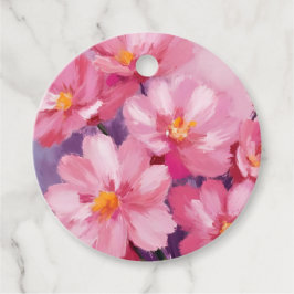 Blooming Pink Petals | 花 水彩画 フェイバータグ